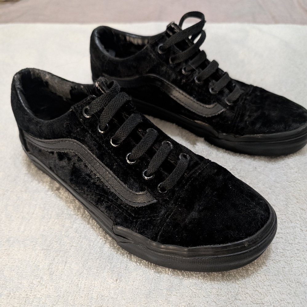 Vans Black Velvet Sneakers